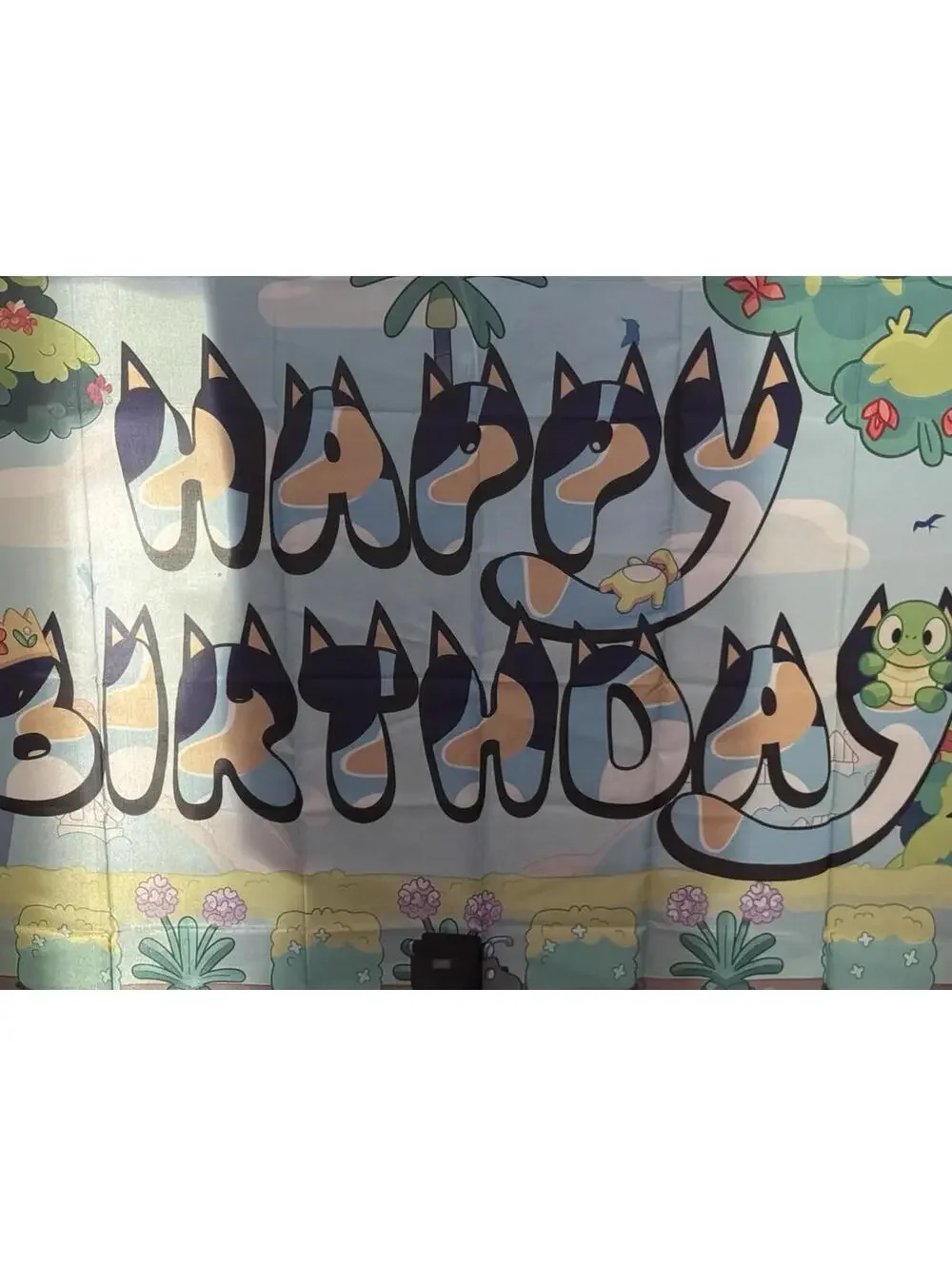 Blue Dog Australian Birthday Banner Happy Birthday Backdrop Banner Theme NEW